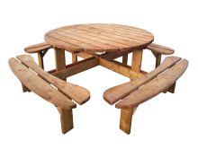 Bord/bænkesæt Rondo Ø210 cm